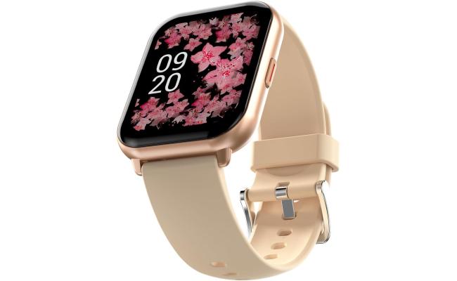 HiFuture ZONE2 1.96" IPS Display BT Calling Smartwatch, Sleep & Health Fitness Tracking, Long Battery Life, IP68 Waterproof - Pink